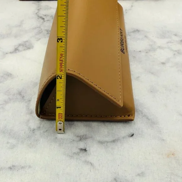 Burberry Sunglasses Case,Large Camel Brown Leather Triangle  display picture 1